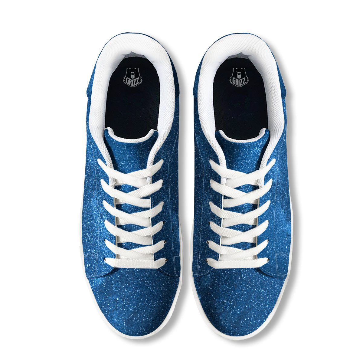 Universe Galaxy Milky Way Print White Low Top Sneakers-grizzshop