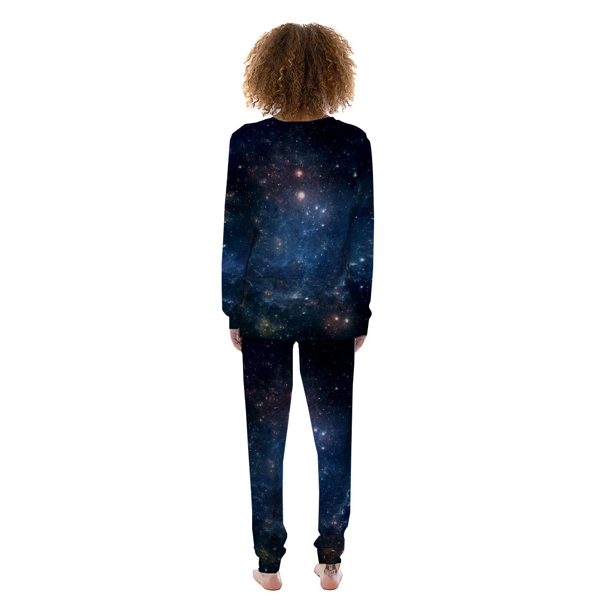 Universe Galaxy Space Dark Nebula Print Women's Pajamas-grizzshop