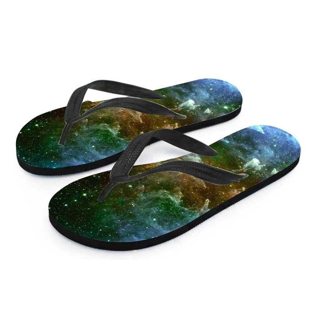 Universe Galaxy Space Men's Flip Flops-grizzshop