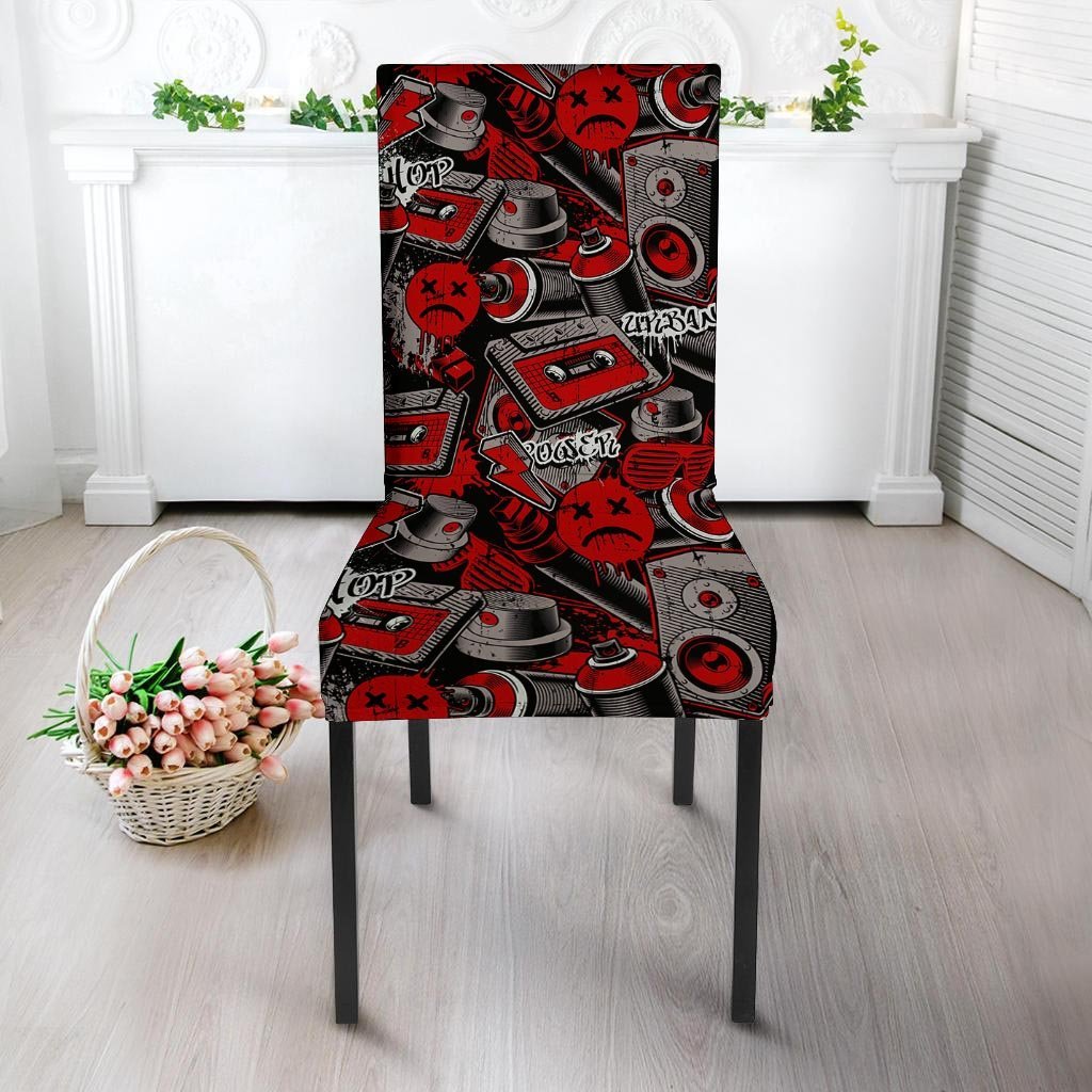 Urban Graffiti HipHop Print Chair Cover-grizzshop