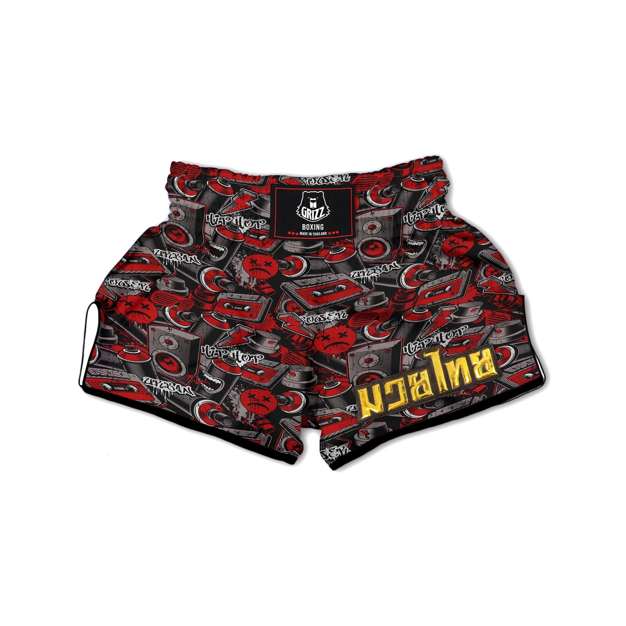 Urban Graffiti HipHop Print Muay Thai Boxing Shorts-grizzshop