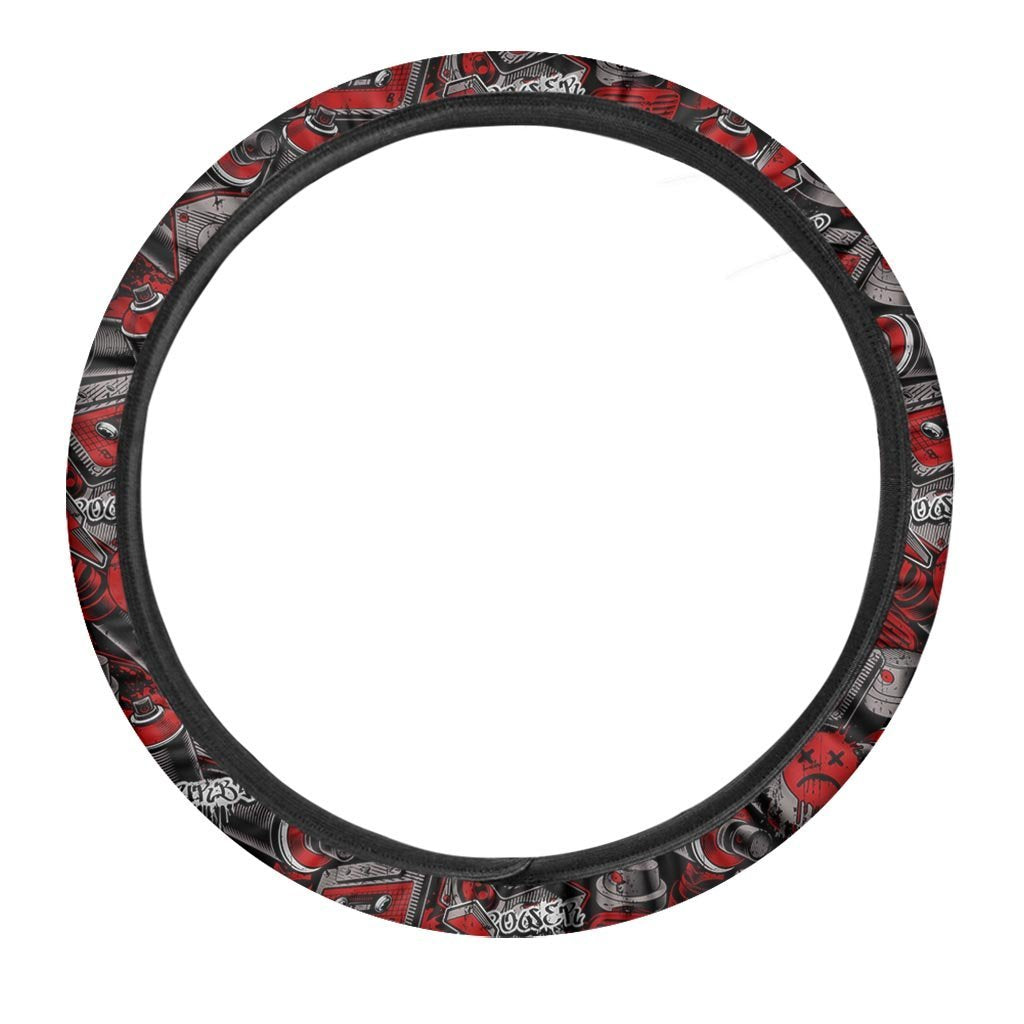 Urban Graffiti HipHop Print Steering Wheel Cover-grizzshop