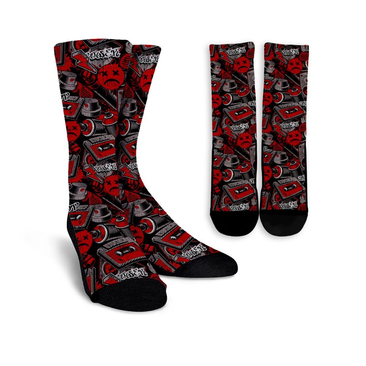 Urban Graffiti HipHop Print Unisex Socks-grizzshop