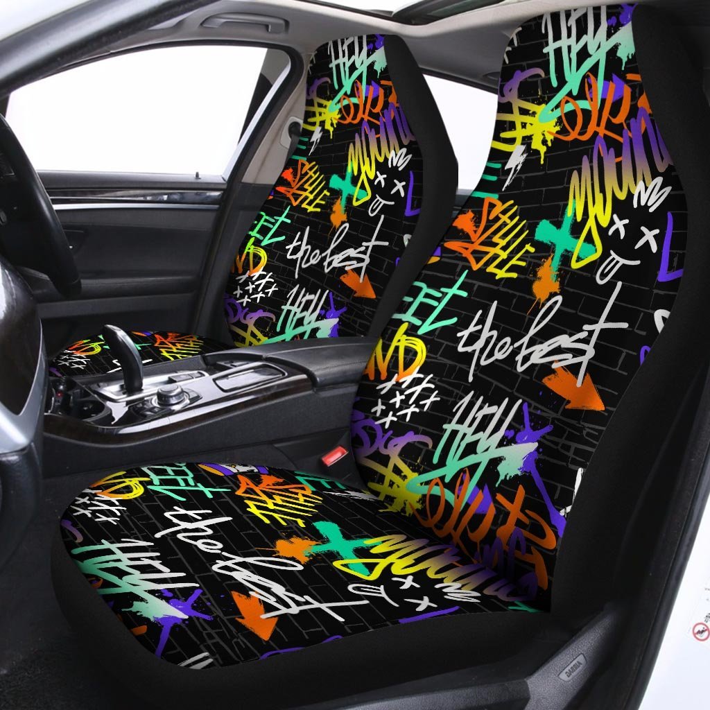 Urban Graffiti Print Car Seat Covers-grizzshop
