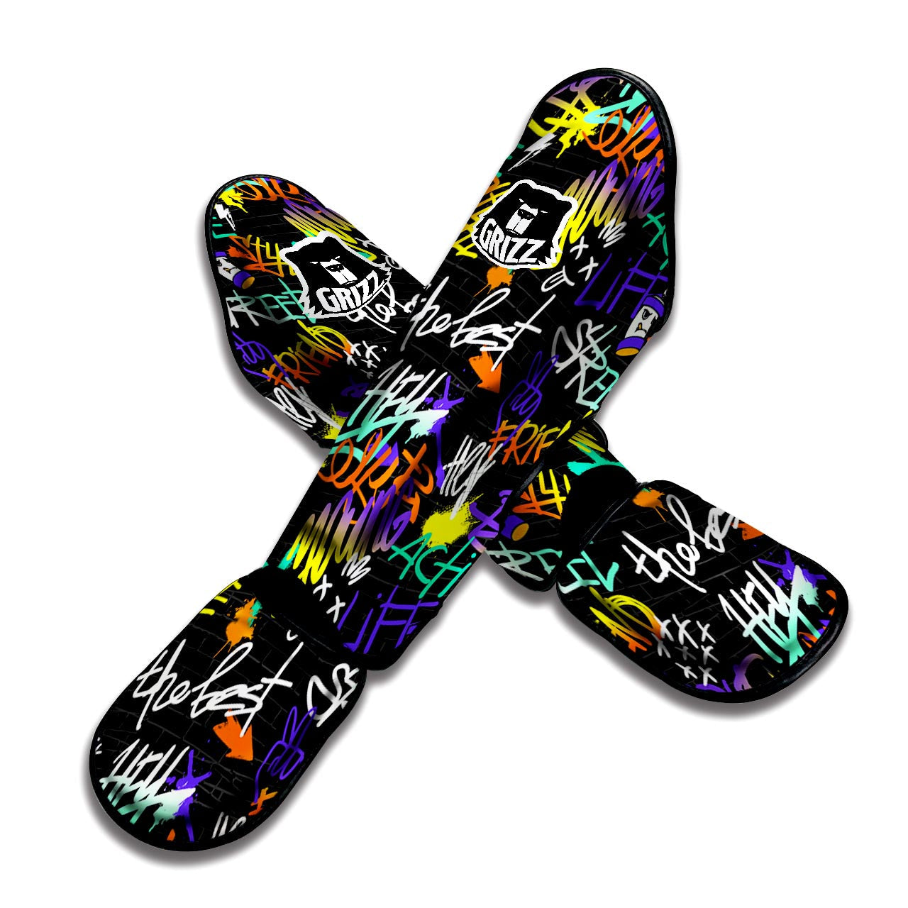 Urban Graffiti Print Muay Thai Shin Guard-grizzshop