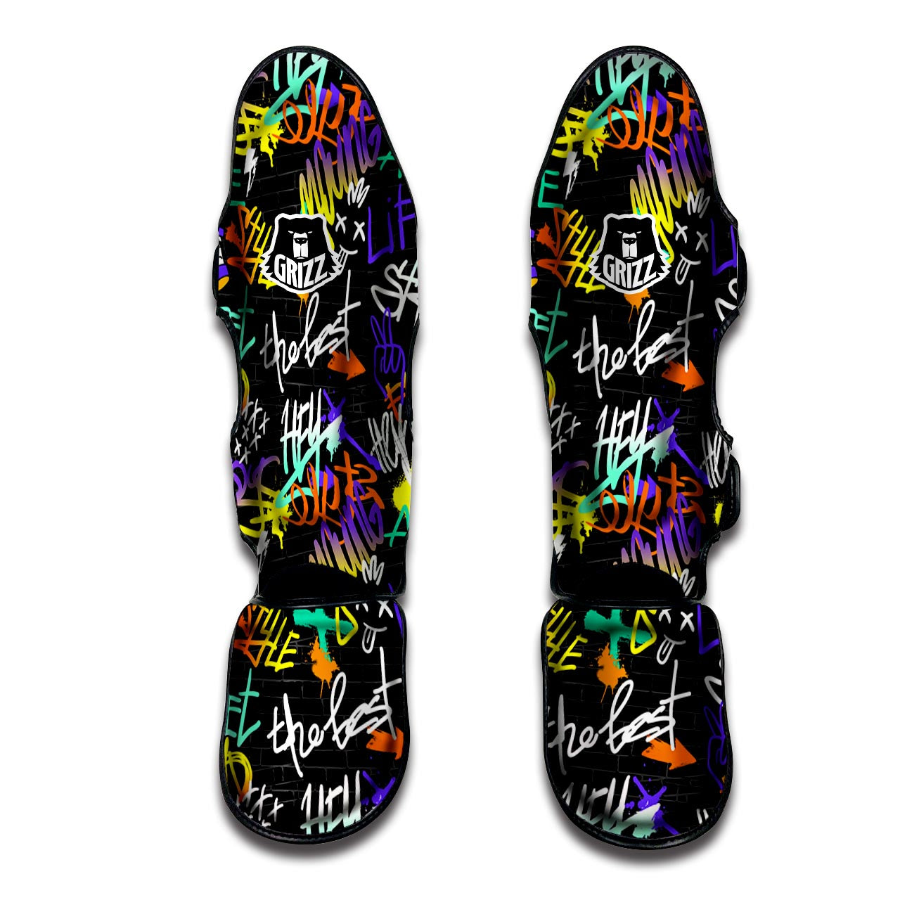 Urban Graffiti Print Muay Thai Shin Guard-grizzshop