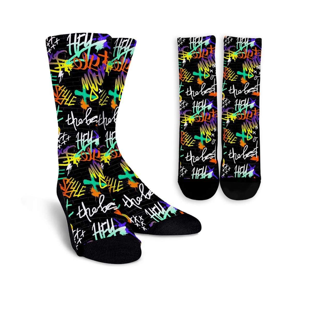 Urban Graffiti Print Unisex Socks-grizzshop