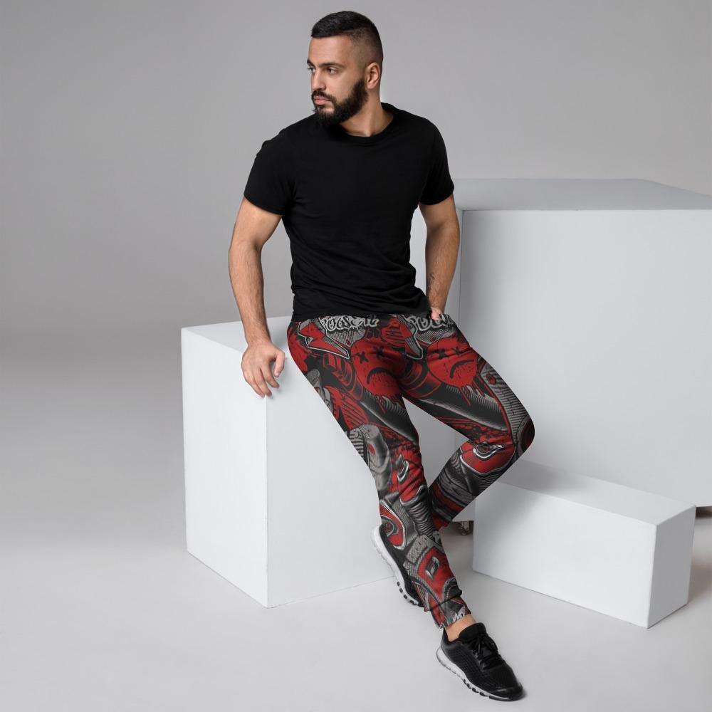 Urban Graffiti HipHop Print Men's Joggers-grizzshop