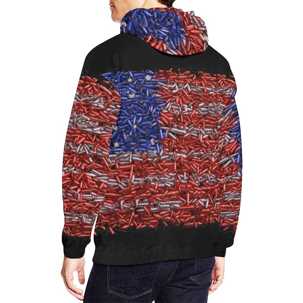 Usa Flag Bullet Men's Hoodie-grizzshop