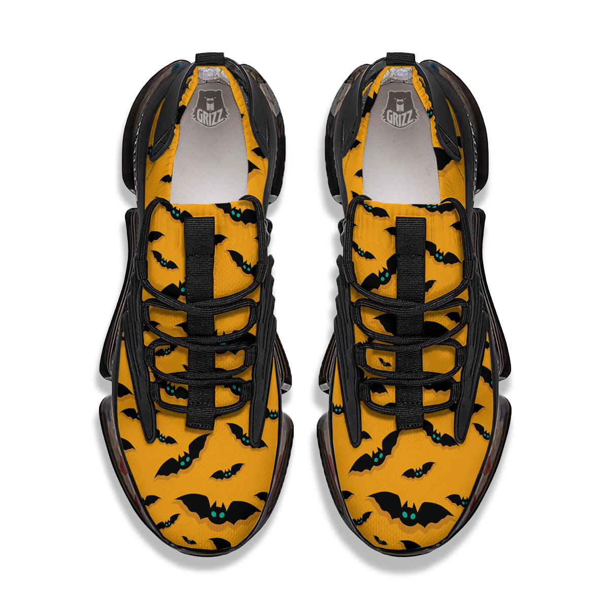 Vampire Bat Halloween Print Pattern Black Gym Shoes-grizzshop
