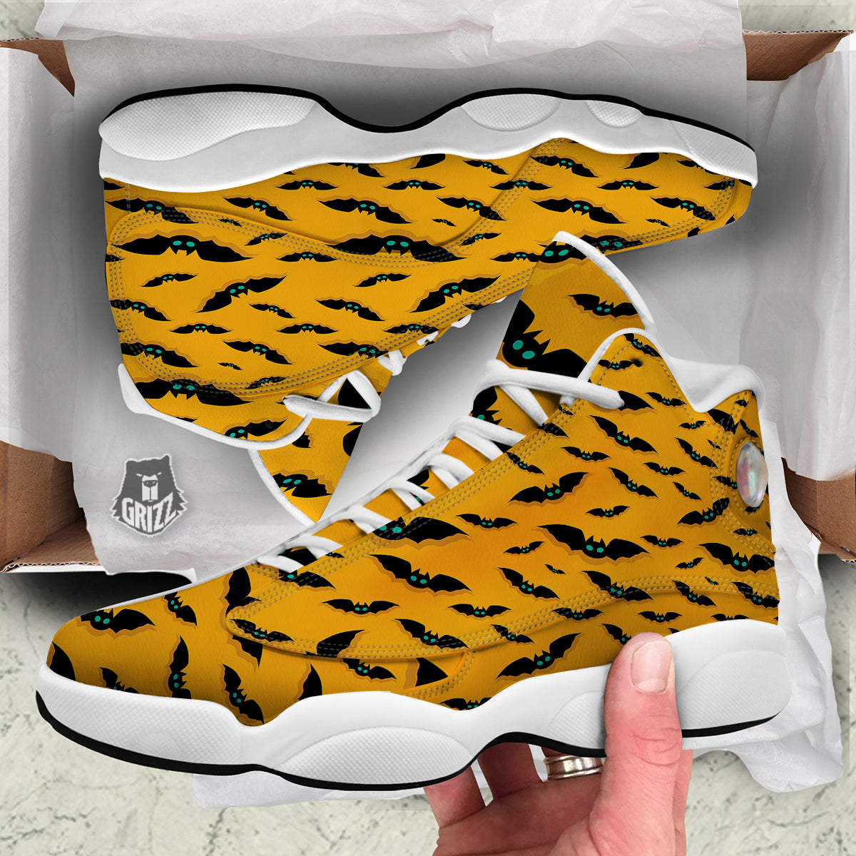 Vampire Bat Halloween Print Pattern White Basketball Shoes-grizzshop