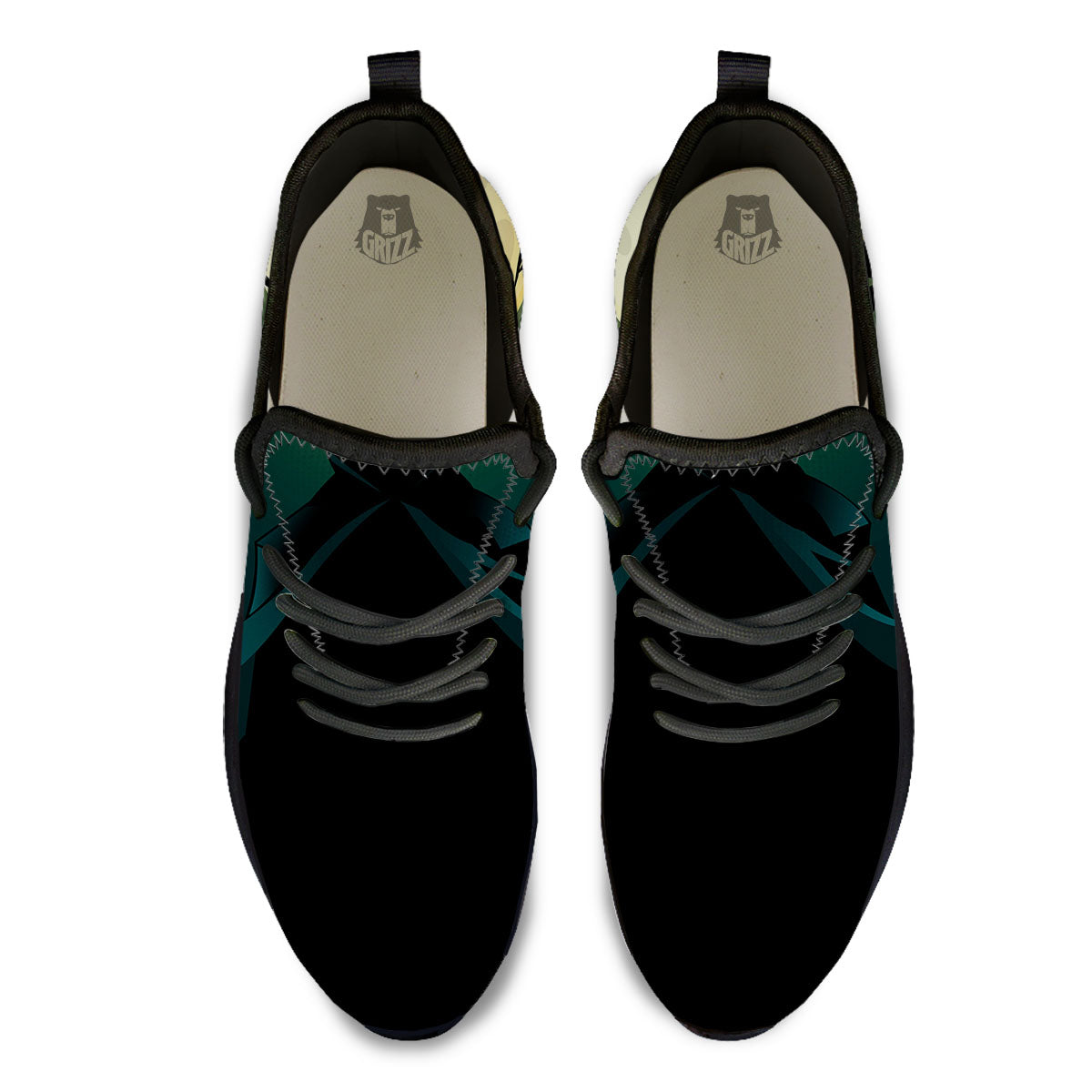 Vampire Silhouette Halloween Print Black Athletic Shoes-grizzshop