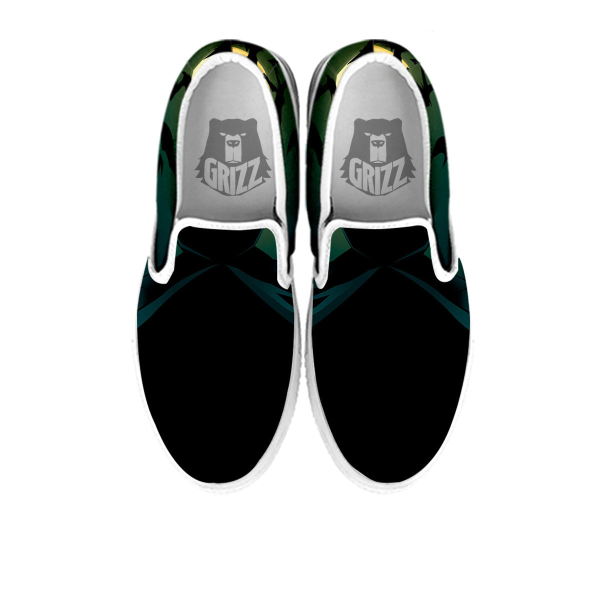 Vampire Silhouette Halloween Print White Slip On Shoes-grizzshop