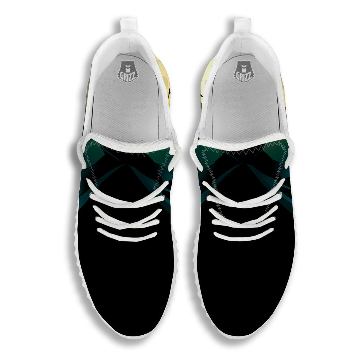 Vampire Silhouette Halloween Print White Walking Shoes-grizzshop