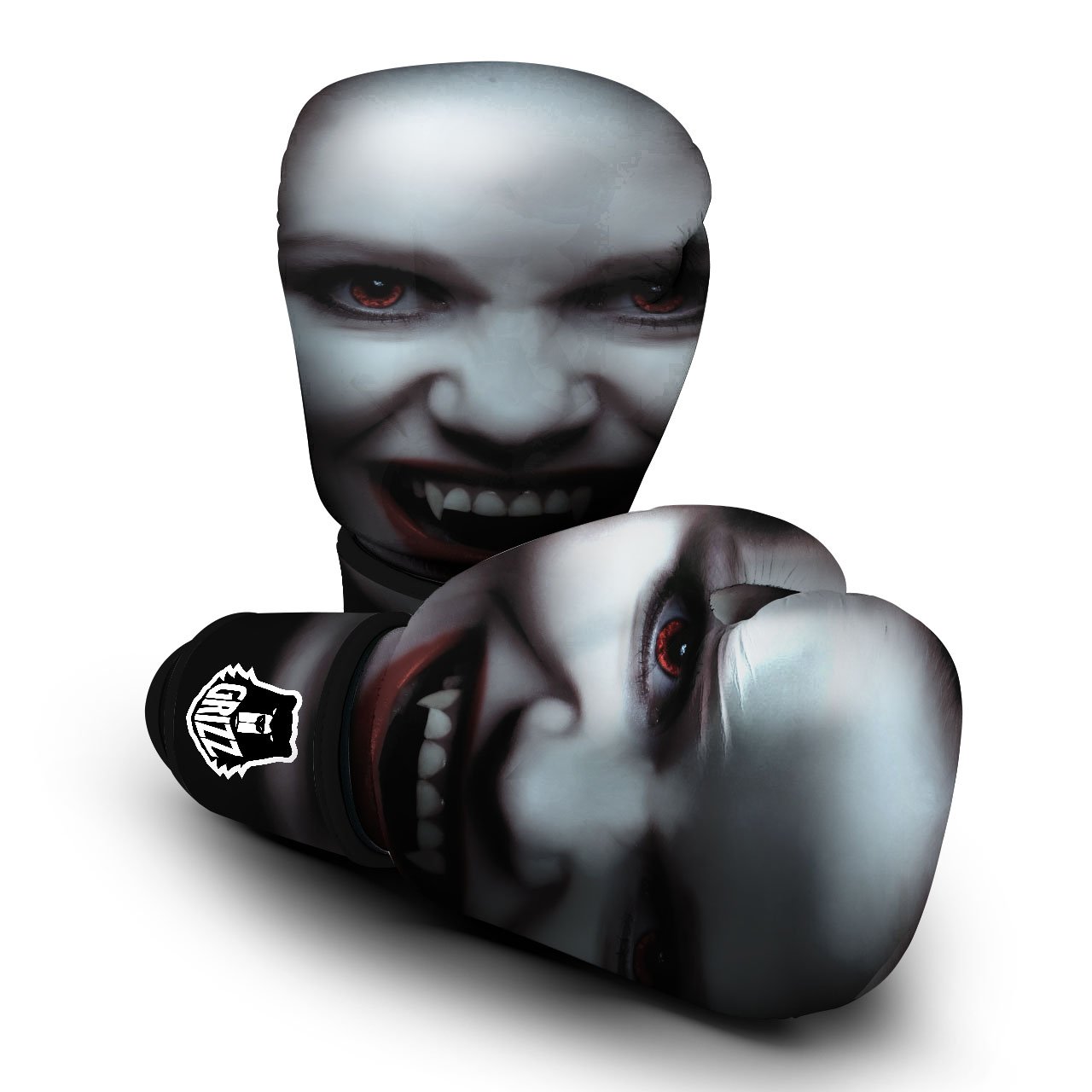 Vampire Girl Halloween Print Boxing Gloves-grizzshop