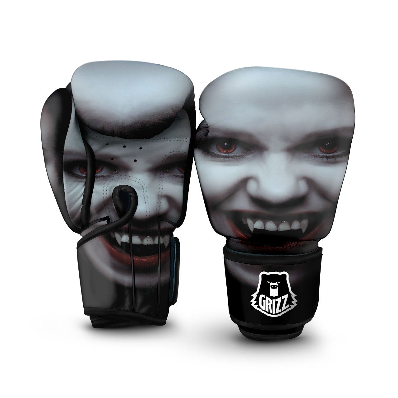 Vampire Girl Halloween Print Boxing Gloves-grizzshop