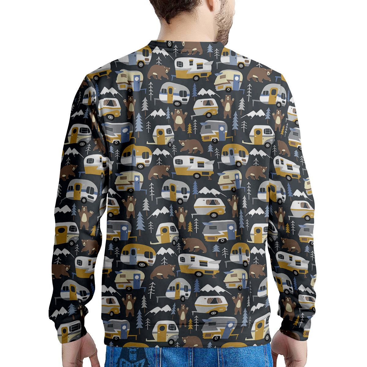 Van Camping Print Pattern Men's Sweatshirt-grizzshop