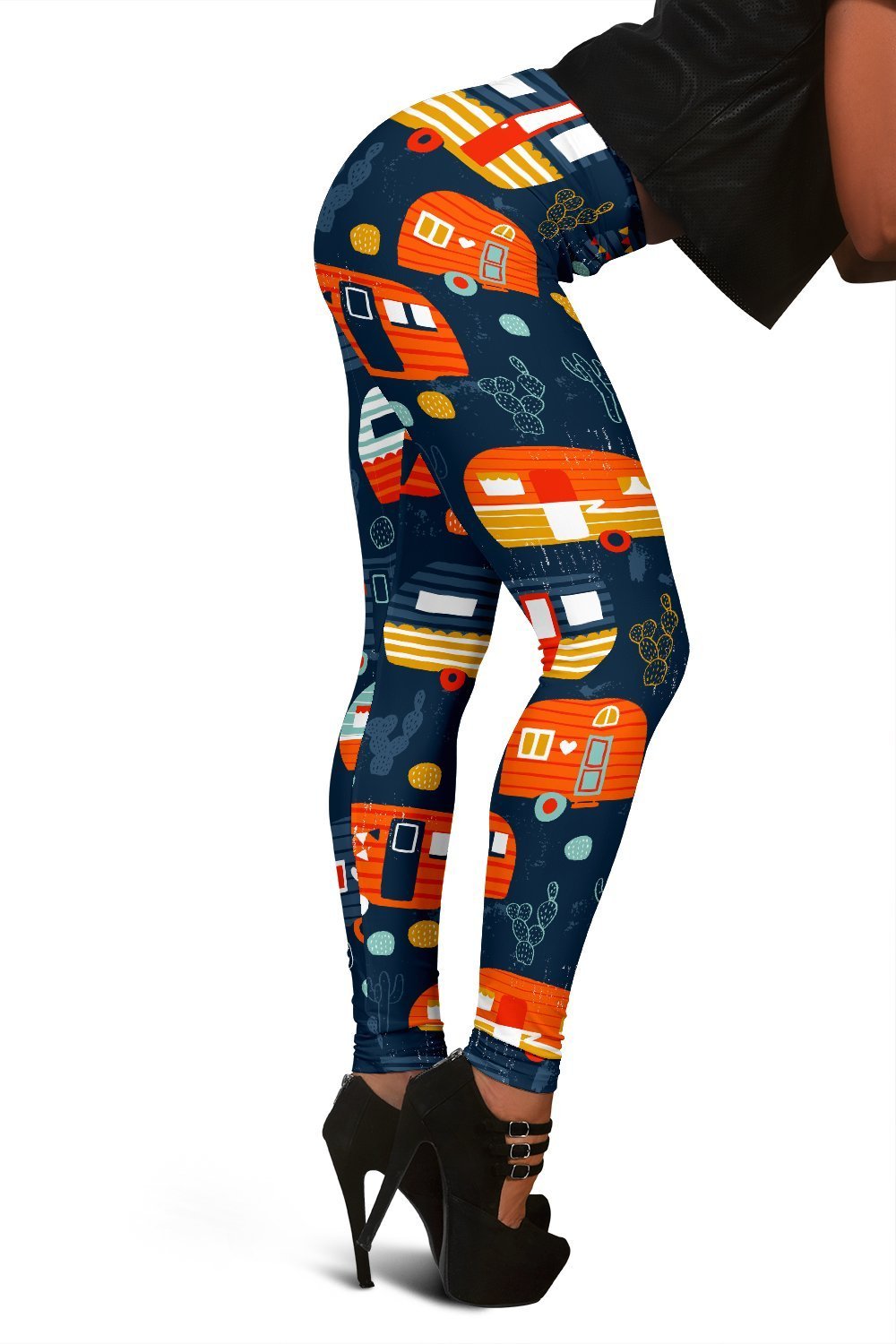 Van Camper Pattern Print Women Leggings-grizzshop