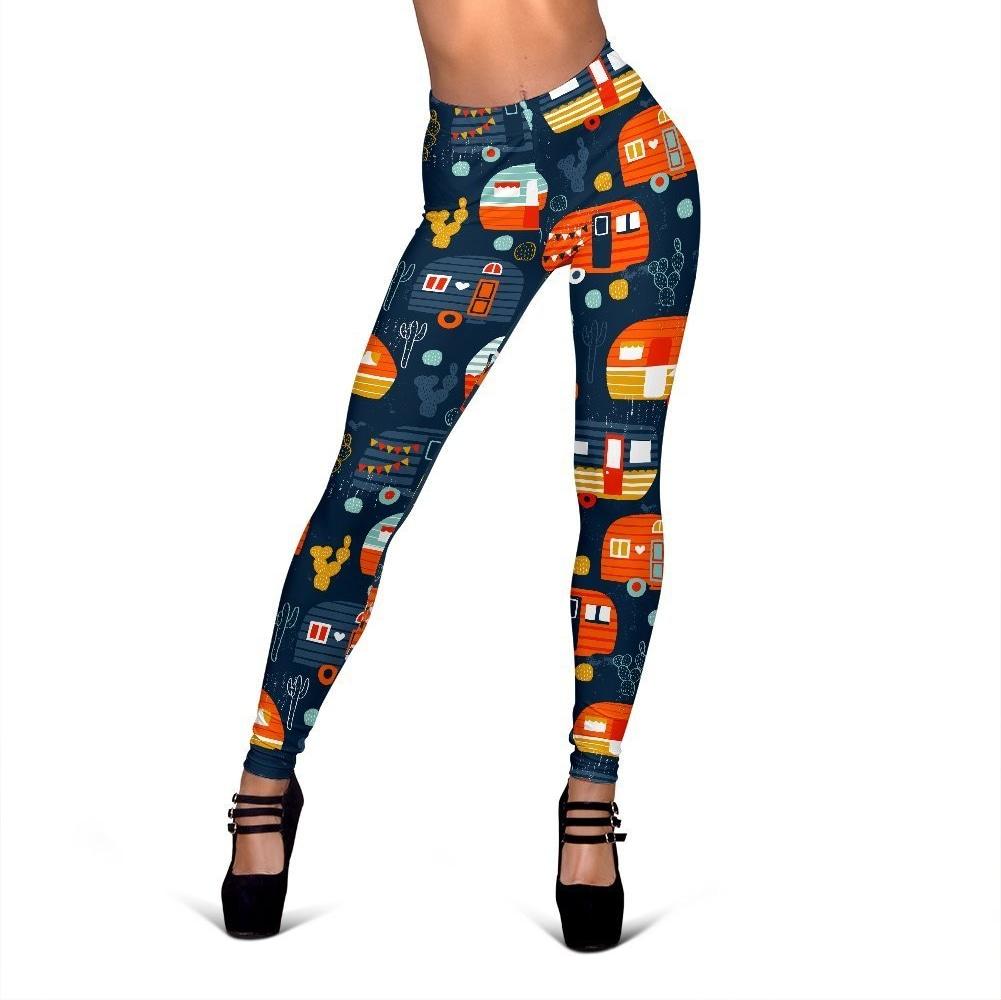 Van Camper Pattern Print Women Leggings-grizzshop