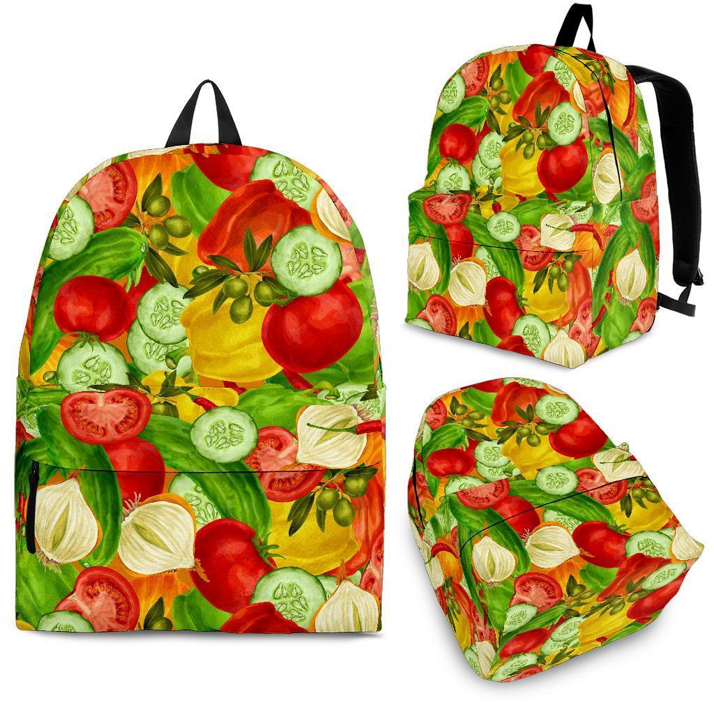 Vegan Colorful Pattern Print Backpack-grizzshop