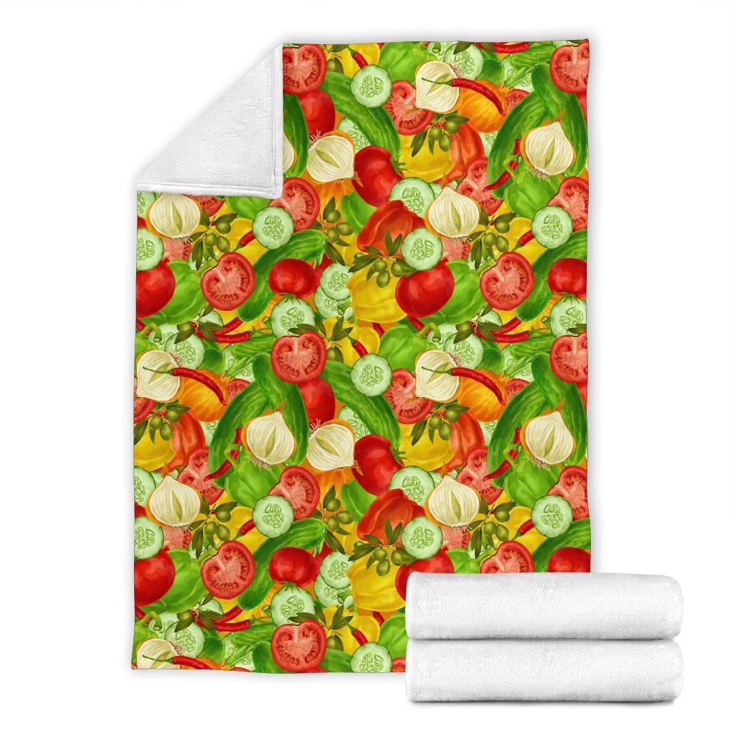 Vegan Colorful Pattern Print Blanket-grizzshop
