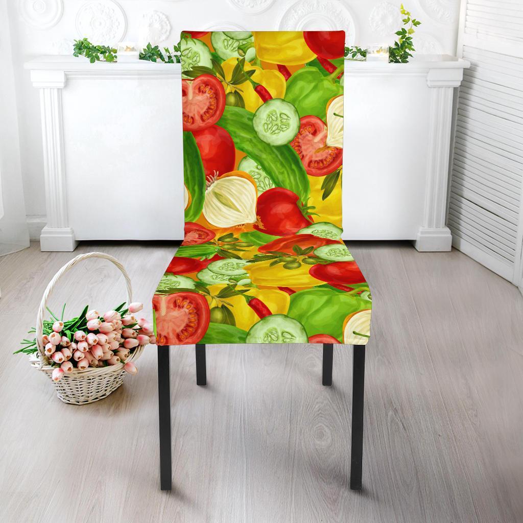 Vegan Colorful Pattern Print Chair Cover-grizzshop