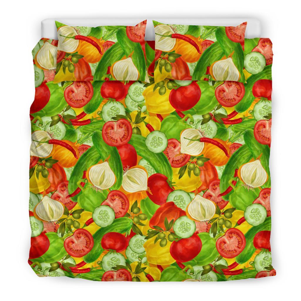 Vegan Colorful Pattern Print Duvet Cover Bedding Set-grizzshop