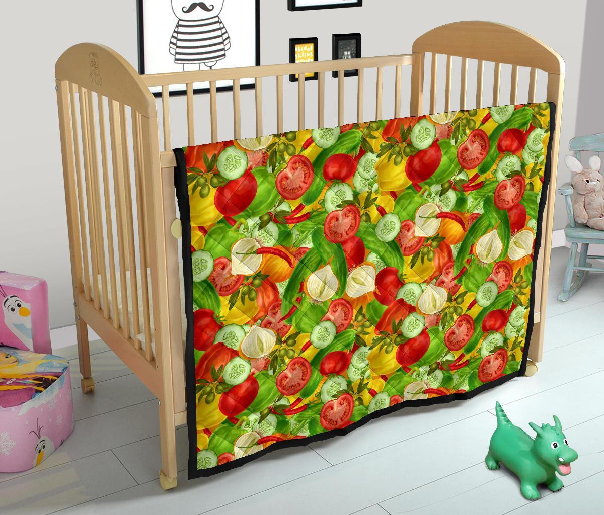 Vegan Colorful Pattern Print Quilt-grizzshop