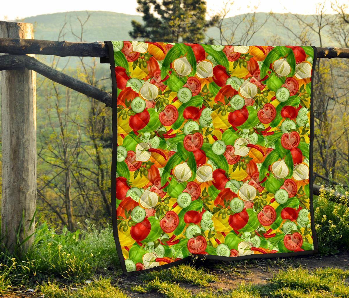 Vegan Colorful Pattern Print Quilt-grizzshop
