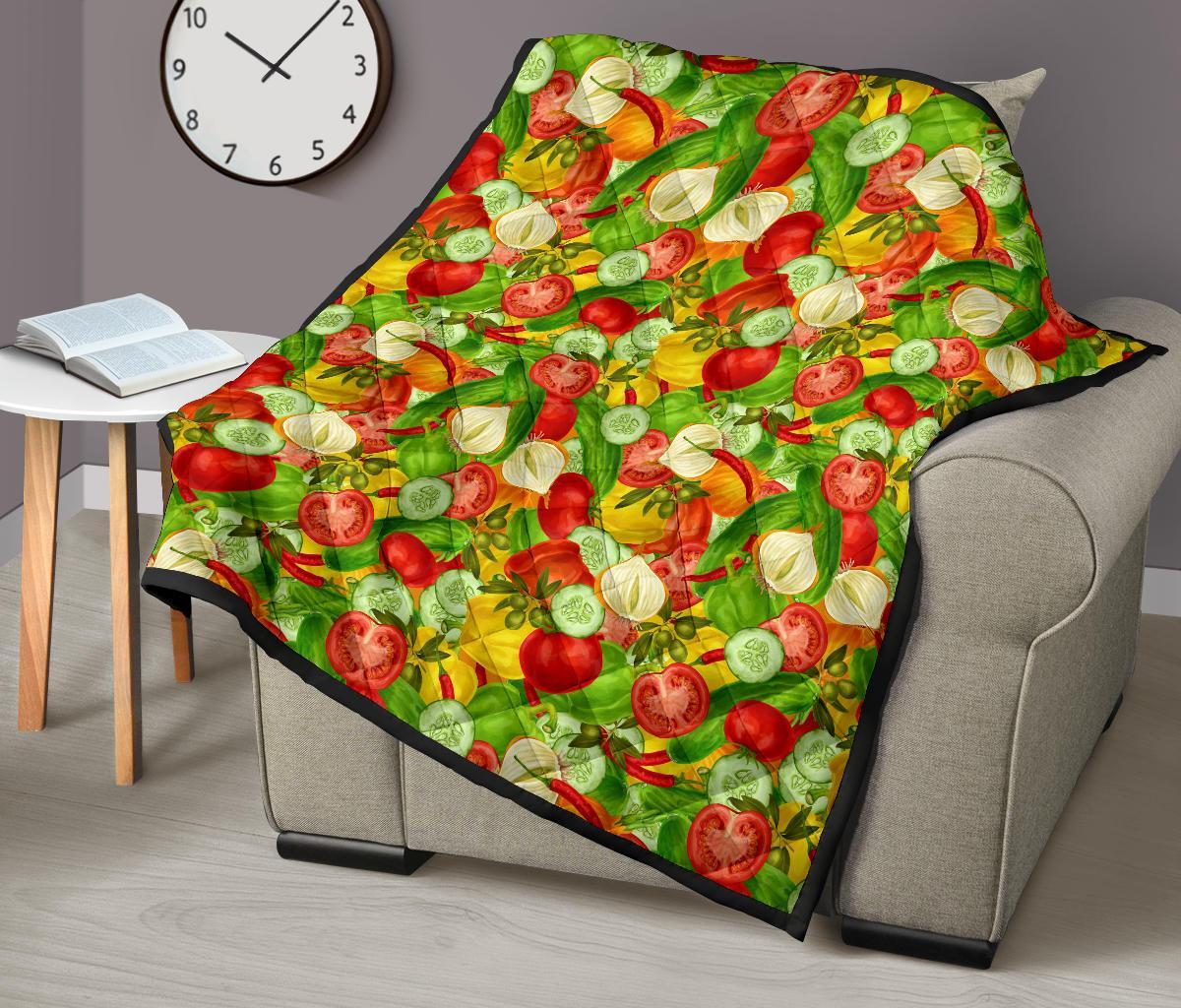 Vegan Colorful Pattern Print Quilt-grizzshop