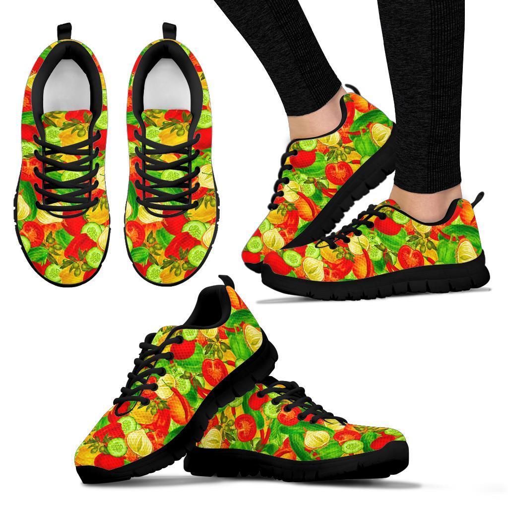 Vegan Colorful Pattern Print Sneaker Shoes For Men Women-grizzshop