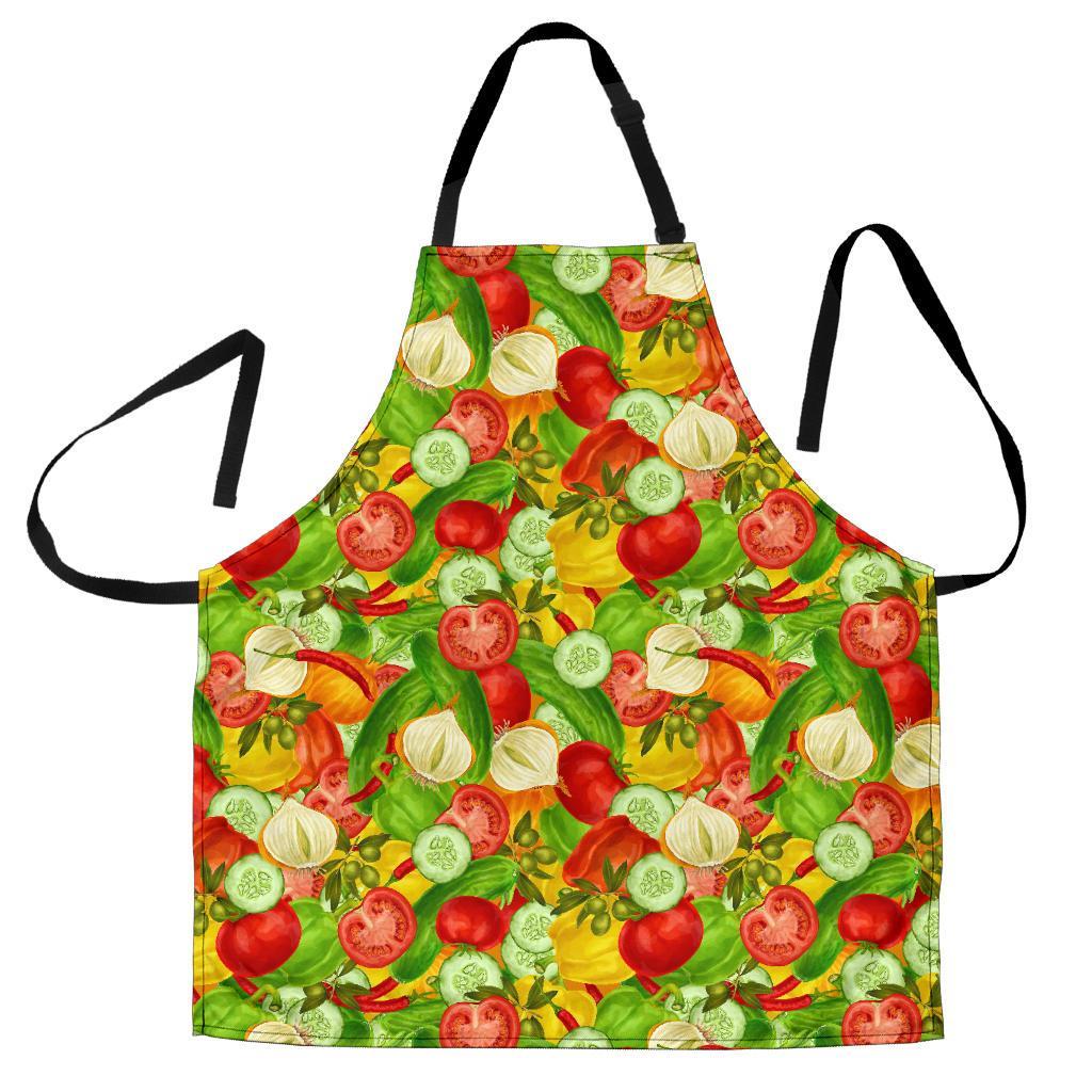 Vegan Colorful Pattern Print Women's Apron-grizzshop