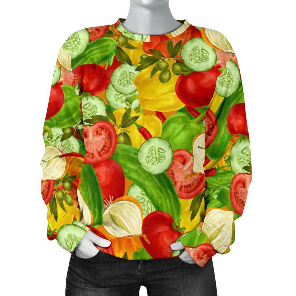 Vegan Colorful Pattern Print Women's Sweatshirt-grizzshop