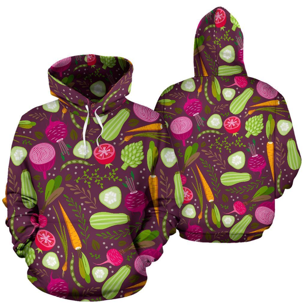 Vegan Print Pattern Men Women Pullover Hoodie-grizzshop