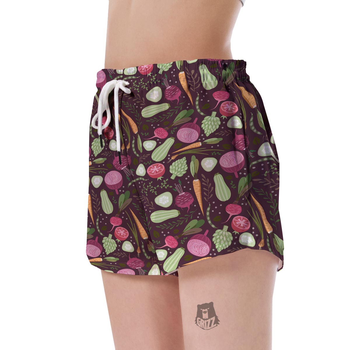 Vegan Print Pattern Women's Shorts-grizzshop