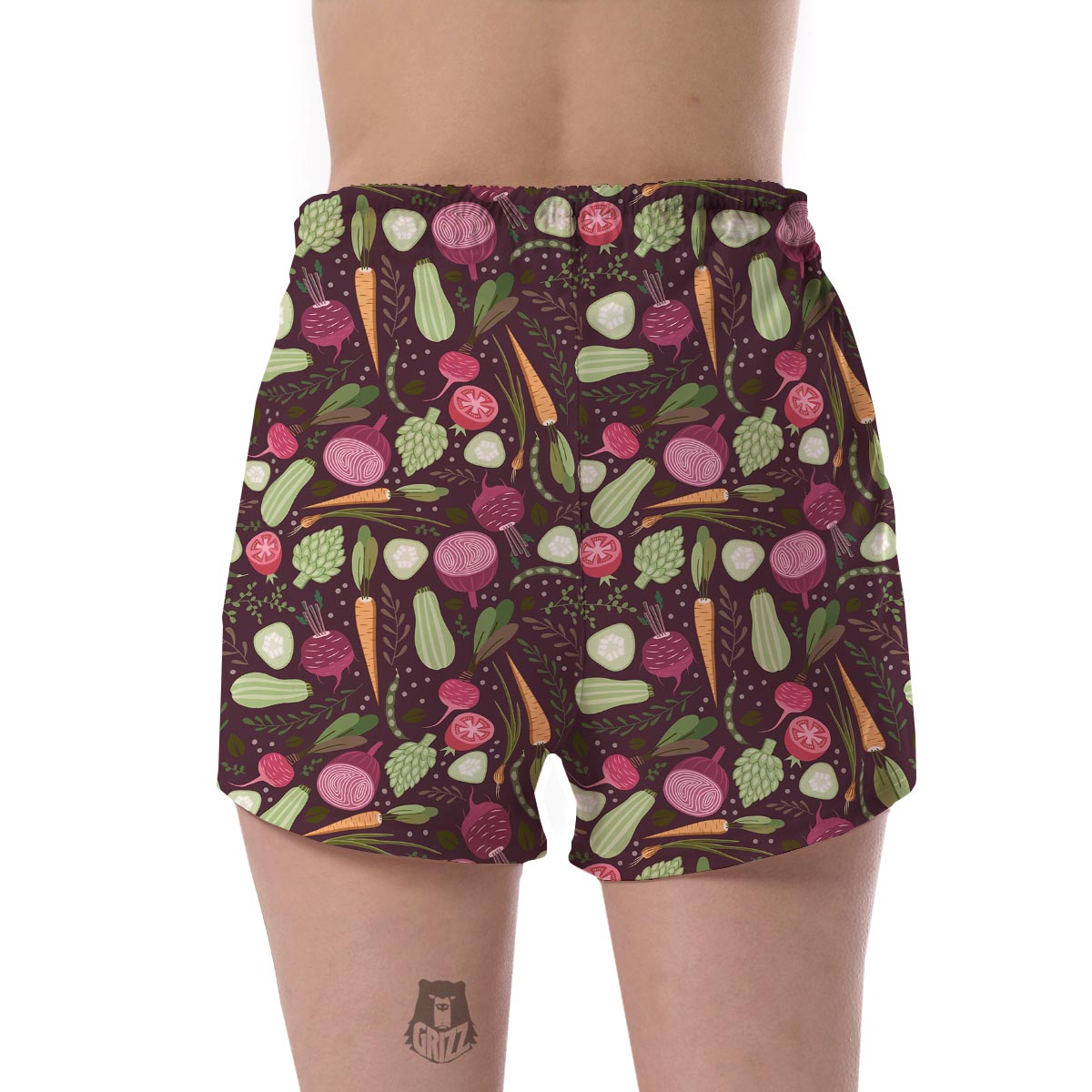 Vegan Print Pattern Women's Shorts-grizzshop