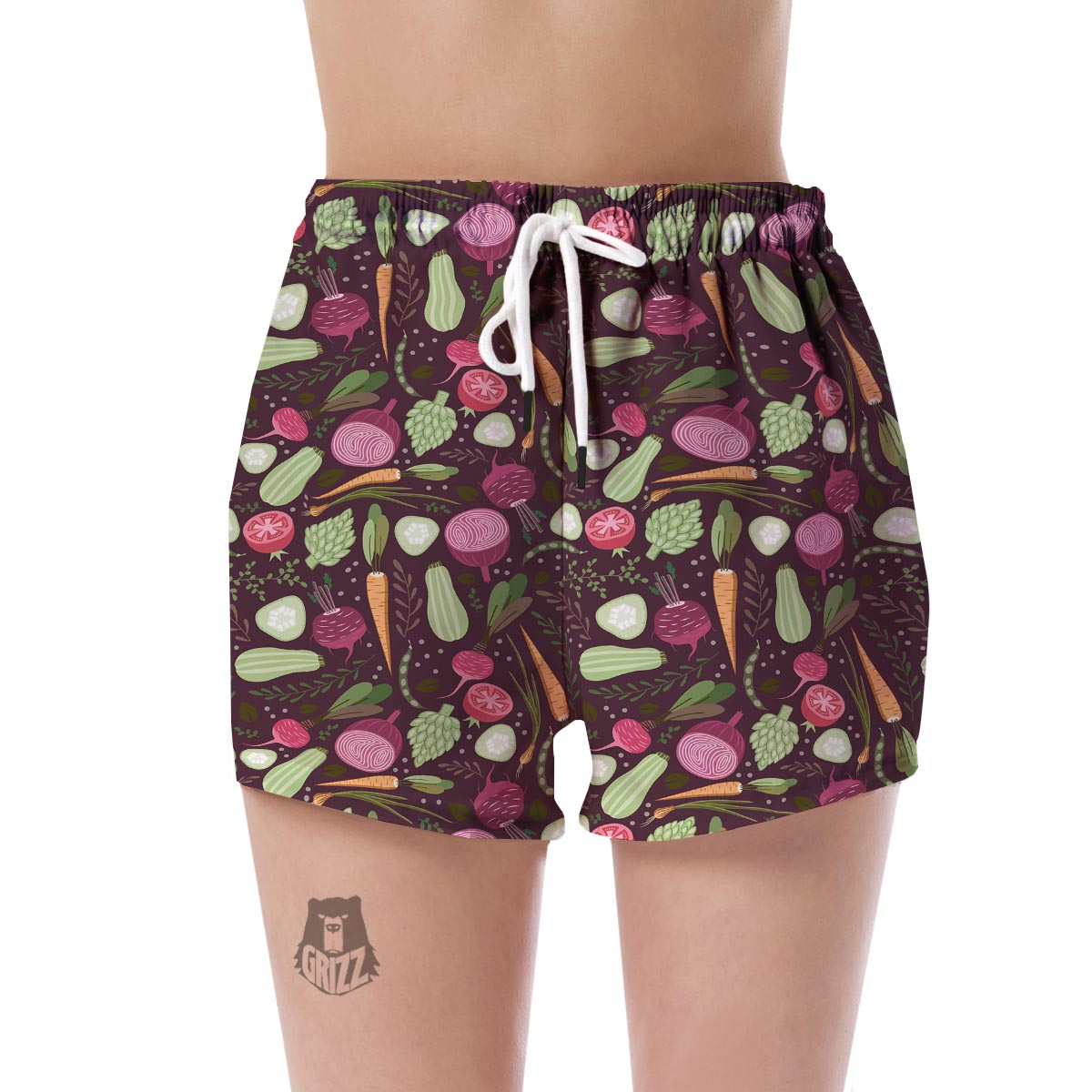 Vegan Print Pattern Women's Shorts-grizzshop
