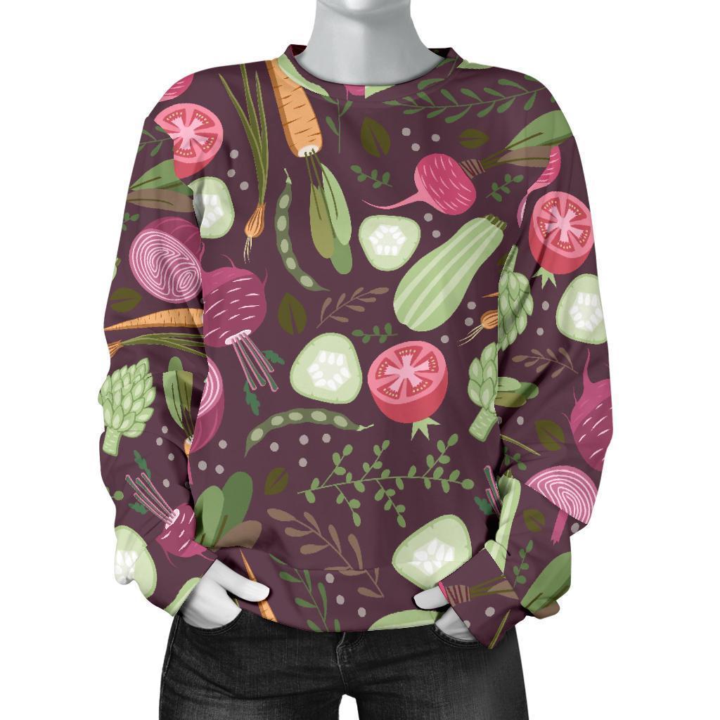 Vegan Print Pattern Women's Sweatshirt-grizzshop