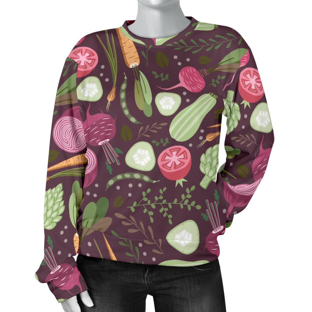 Vegan Print Pattern Women's Sweatshirt-grizzshop