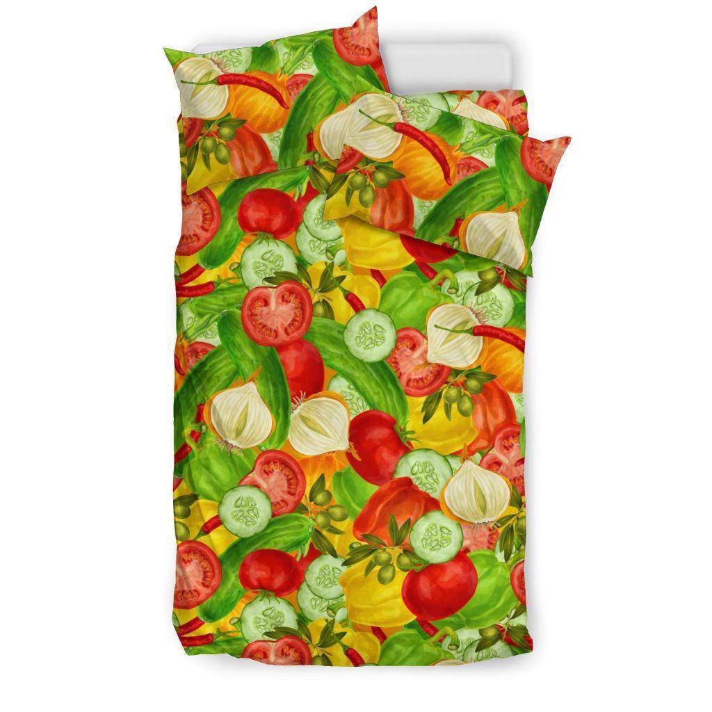 Vegan Colorful Pattern Print Duvet Cover Bedding Set-grizzshop