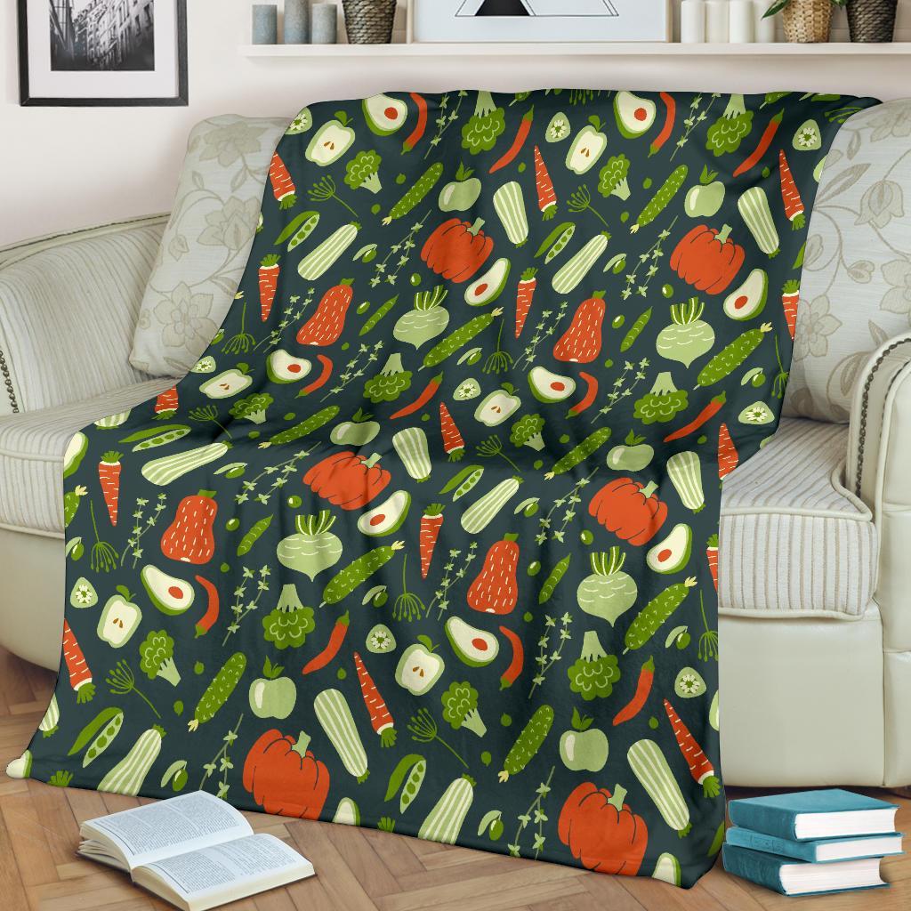 Vegan Pattern Print Blanket-grizzshop