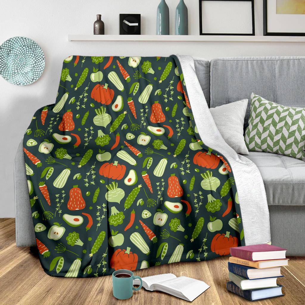 Vegan Pattern Print Blanket-grizzshop