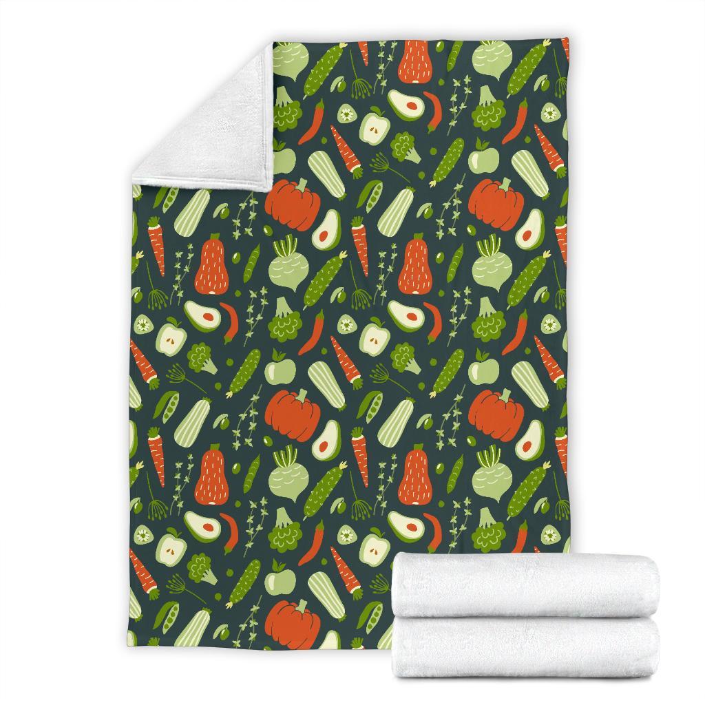 Vegan Pattern Print Blanket-grizzshop