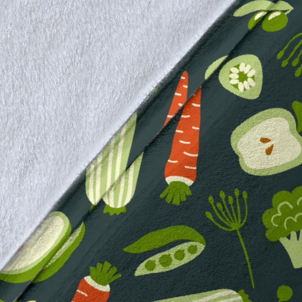 Vegan Pattern Print Blanket-grizzshop