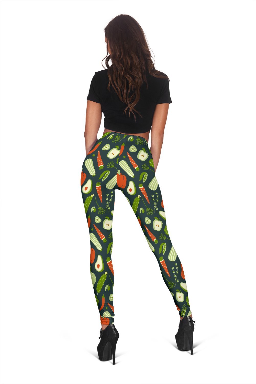 Vegan Pattern Print Women Leggings-grizzshop