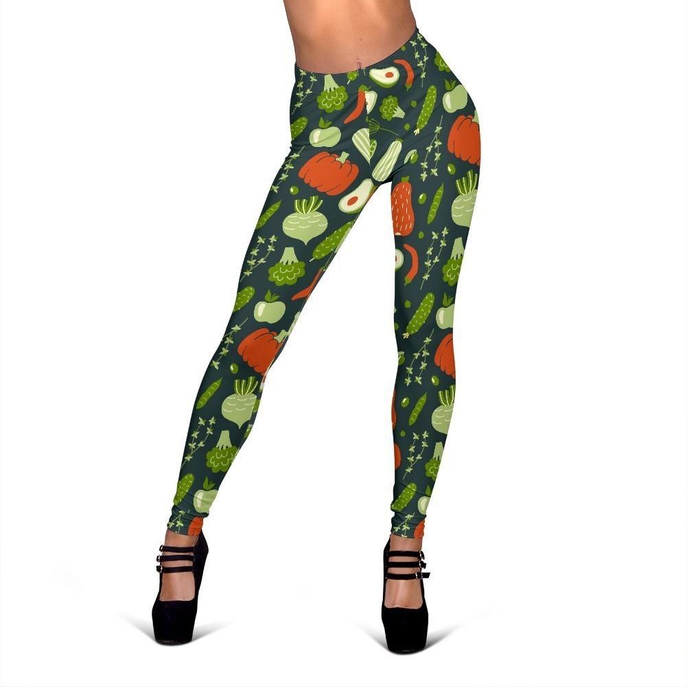 Vegan Pattern Print Women Leggings-grizzshop