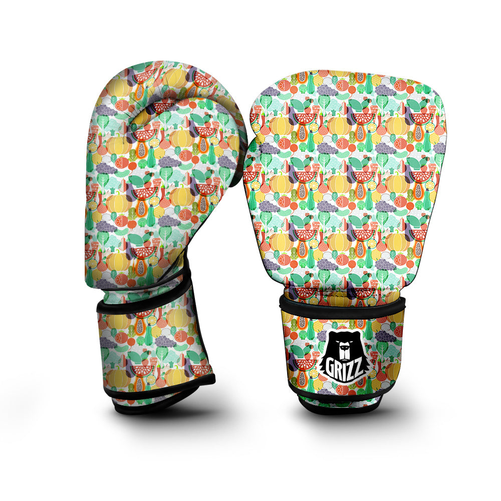 Vegetable Colorful Print Pattern Boxing Gloves-grizzshop