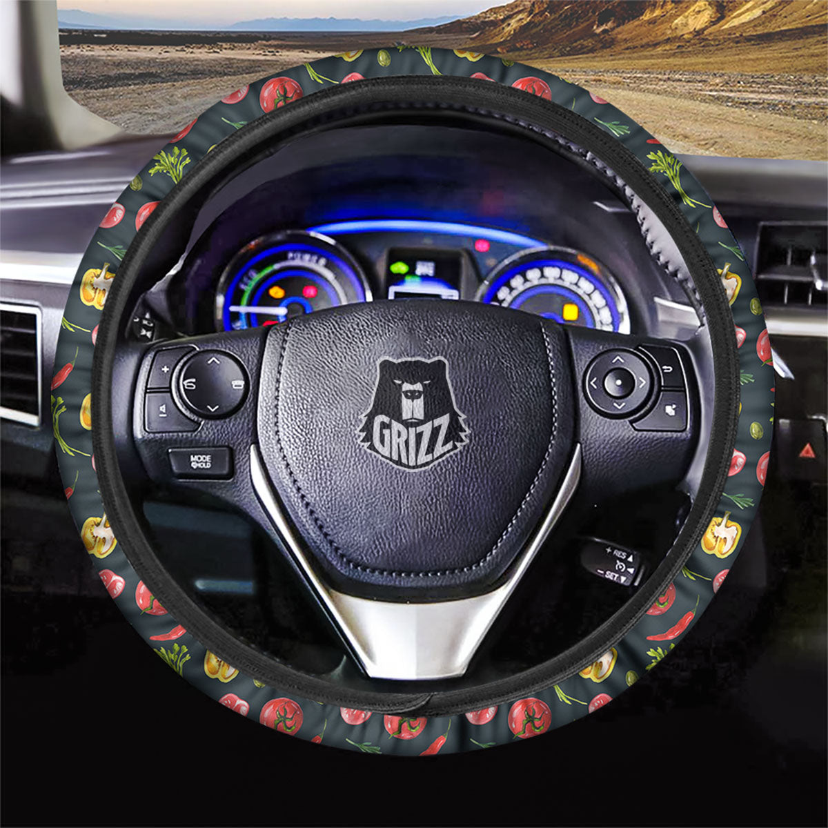 Vegetable Print Pattern Car Steering Wheel Cover-grizzshop