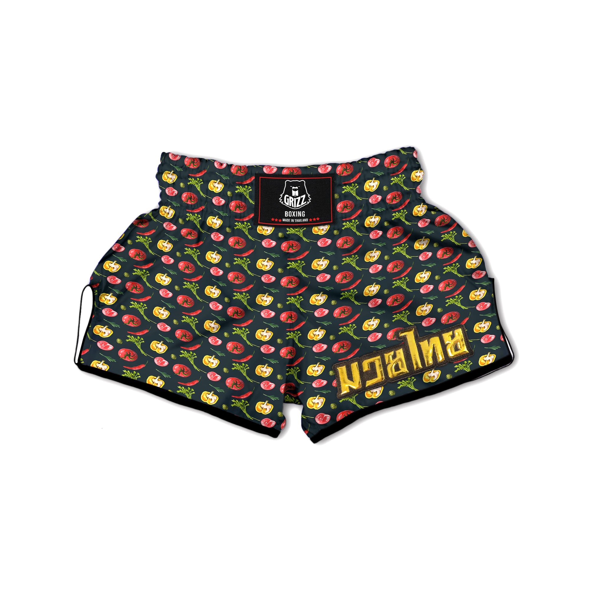 Vegetable Print Pattern Muay Thai Boxing Shorts-grizzshop
