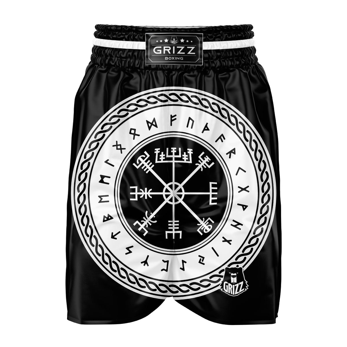 Vegvisir Viking Print Boxing Shorts-grizzshop